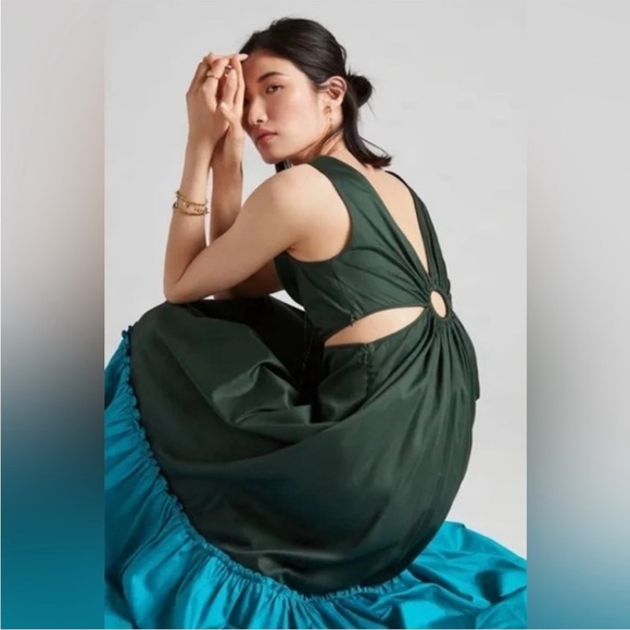 Geisha Designs x Anthropologie Cut Out Tiered Color Block Dress - Picture 3 of 14